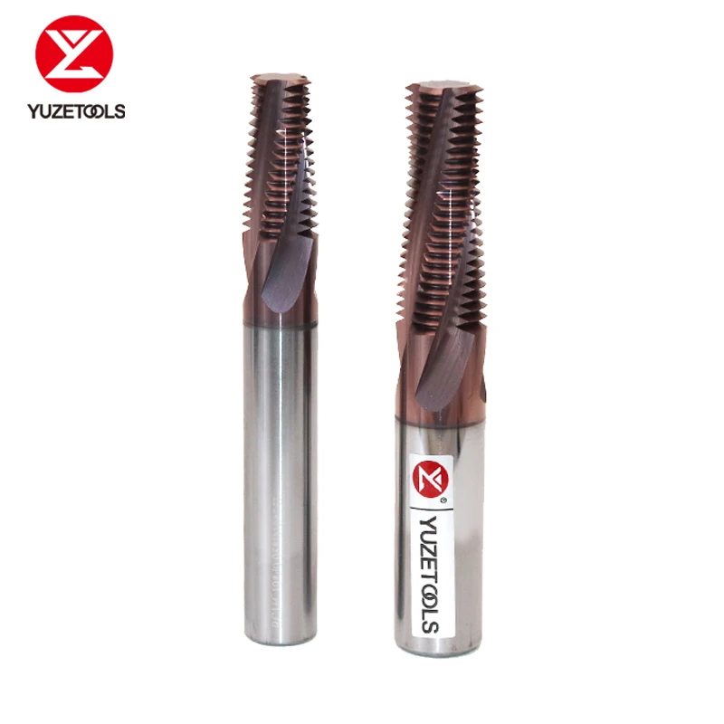 HRC68 Thread Milling Cutter Full Tooth Carbide Tungsten Steel CNC Machining  Coated Cutting Tool Thread BSPT(RC) 1/16-28 Tap