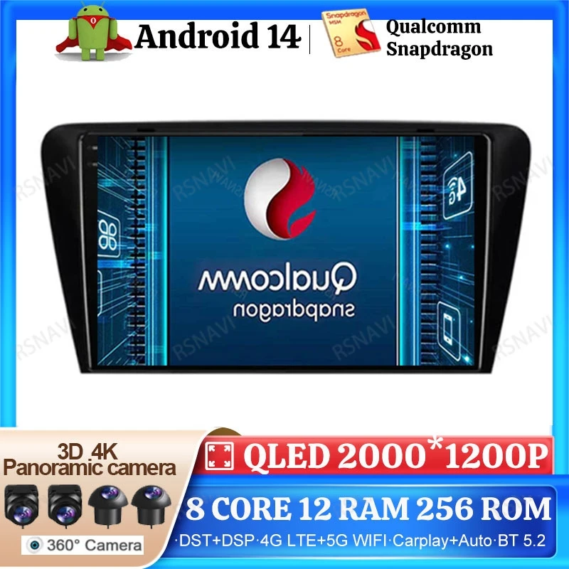 Android 14 Autoradio Für Volkswagen Touareg GP 2002 2003 2004 2005 2006 2007 2008 2009 2010 2 DIN Navigation DSP Multimedia 2DIN