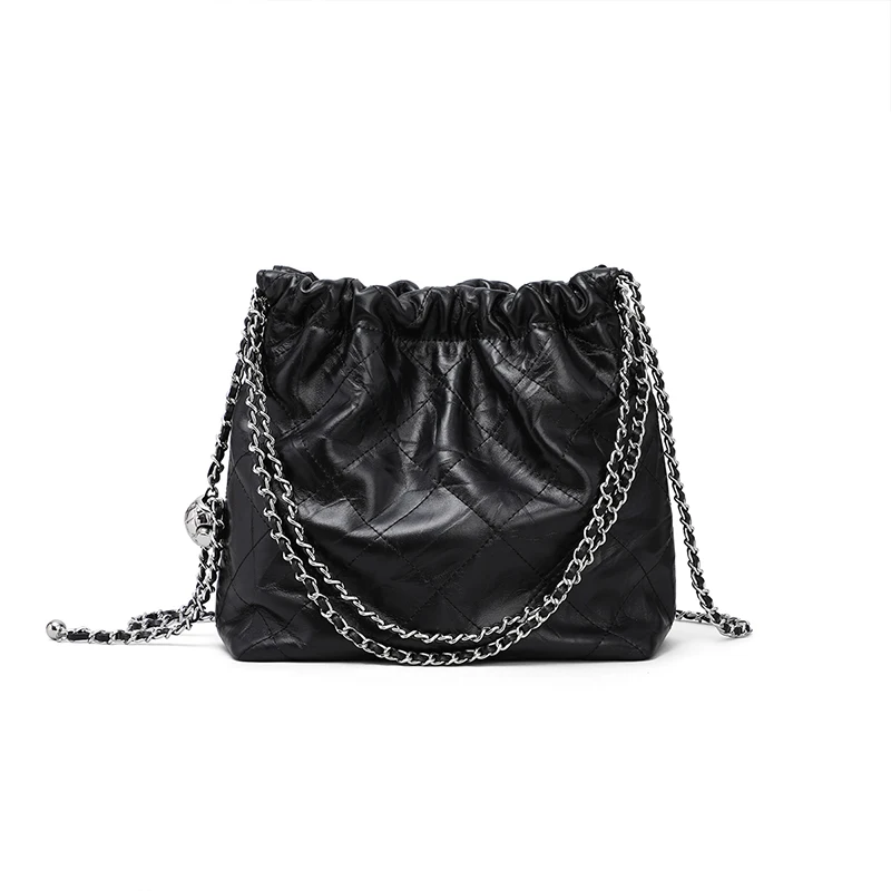 

Viney Ladies' Large Capaci Leather Buet Bag Crossbody Chain oulder Bag Casual Sle Faionable Trendy Handbag
