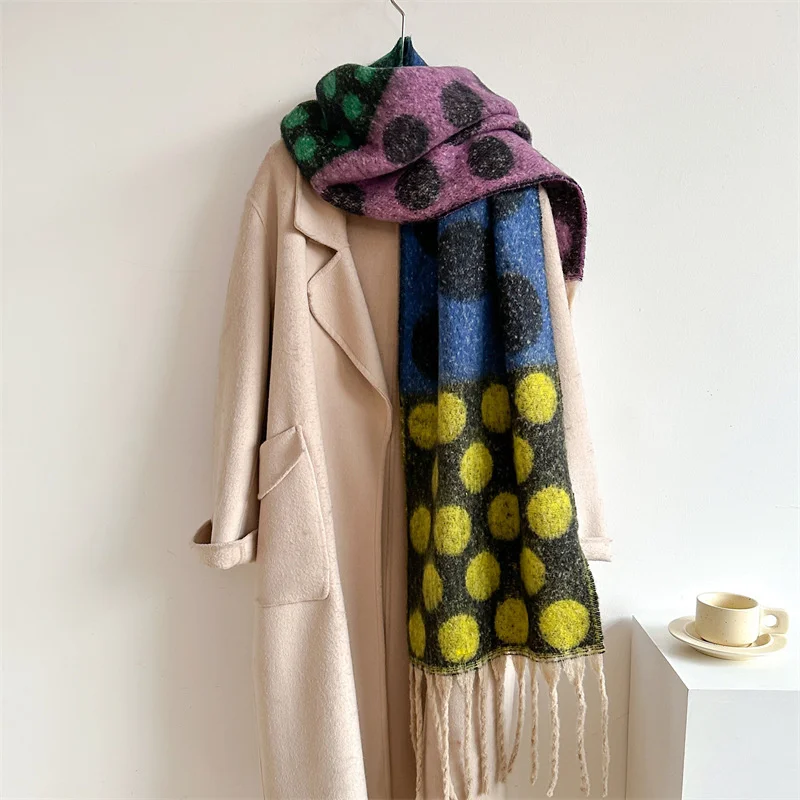 New  Cashmere Scarf Shawl Thicked  Warm Blanket Long Tassels Soft Shawls Neck Wraps Pashmina Scarves Ladies' Luxury Scarf