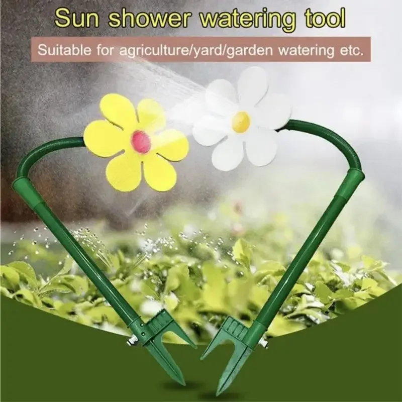 Sunflower Fun And Quirky Wobbling Sprinkler Flower-Shaped Hose Rotary Sprinkler Lawn Sunflower Sway Sprinkler Heads