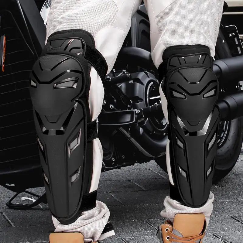 Motorcycle Protection Pads Knee Shin Pads Protector Long Leg Sleeve Knee Shin Pads Protector Ergonomic Adjustable Sturdy