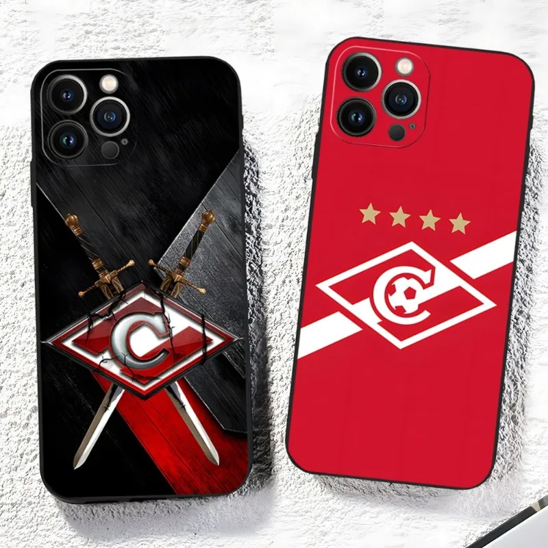 Funda de teléfono de fútbol ruso Spartak Moscow, carcasa trasera para Iphone 14 Pro, 13 Mini, 11, 12 Max, Xr, X, Xs, 7, 8 Plus, 6