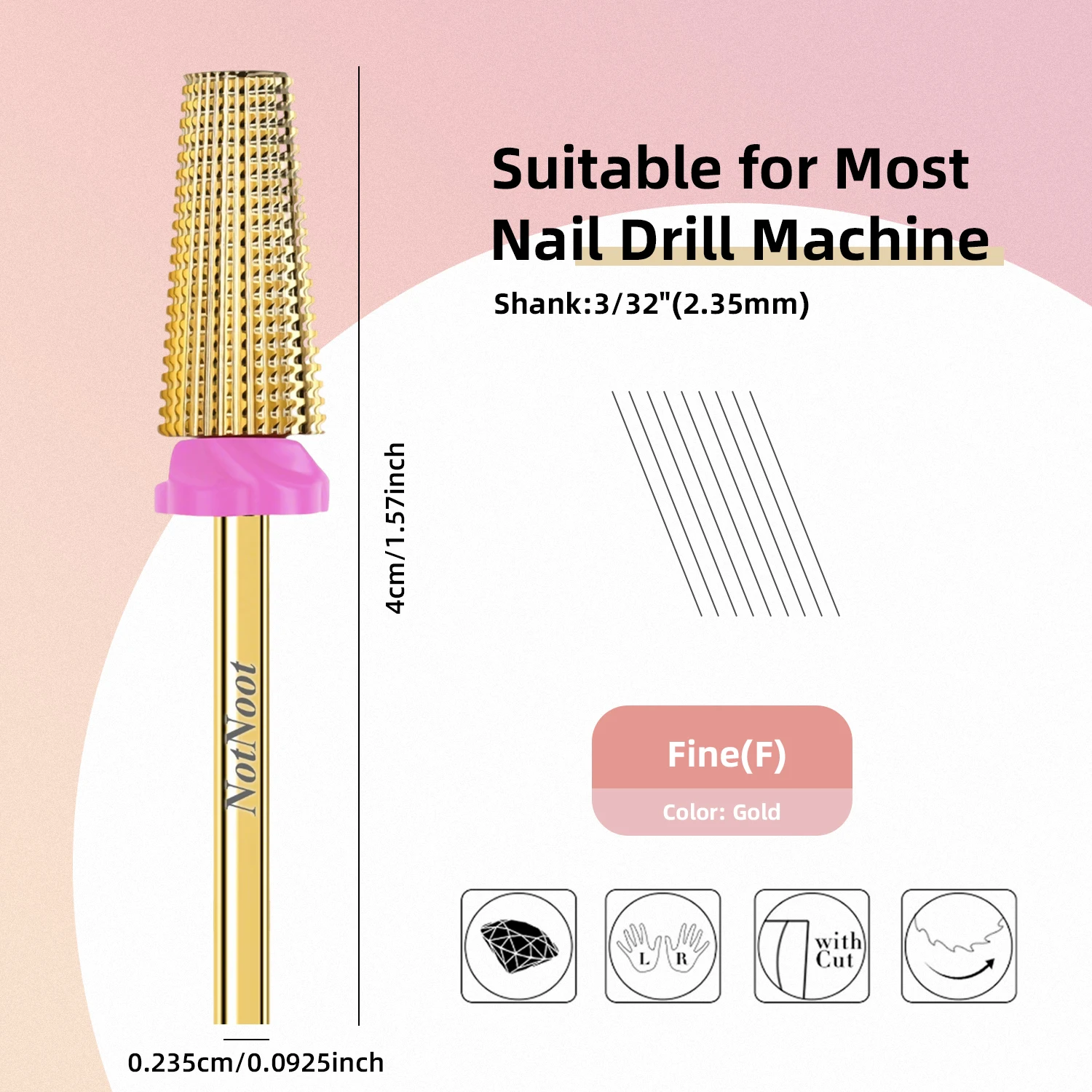 Nail Drill Bit, 5 in 1 Carbide - Carbide End Mill recension och pris