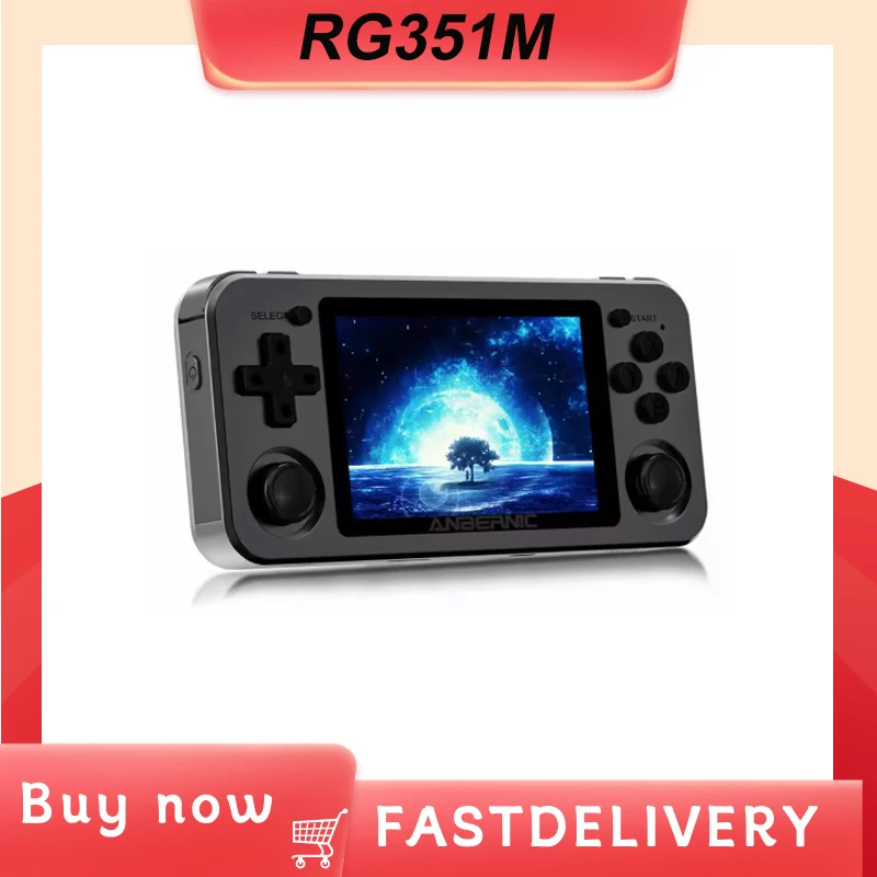 RG351M Wifi PS1 Retro Gaming 2400 Gaming 64G Gaming RG351P - Upgraded Handheld Game Console Fast Shipping