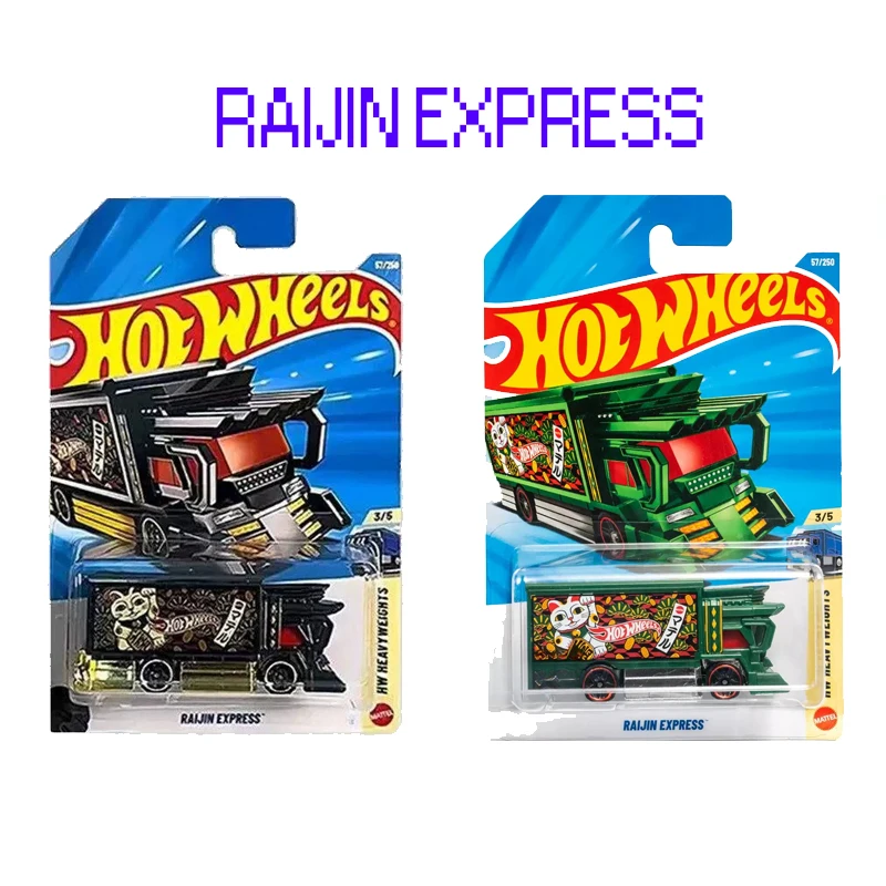 Original Hot Wheels Car RAIJIN EXPRESS Toys 1/64 Diecast Vehicle