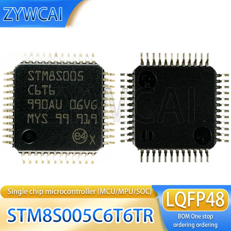 STM8S005C6T6TR LQFP-48 (7x7) STM8S005C6T6 2PCS STM8S005 Microcontrolador de chip único (MCU MPU SOC)