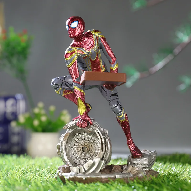 

Cartoon Marvel Spider Man Watch storage Exhibit Holder Anime Figure Car Desktop Model Ornaments Home Decoration Gift Toy