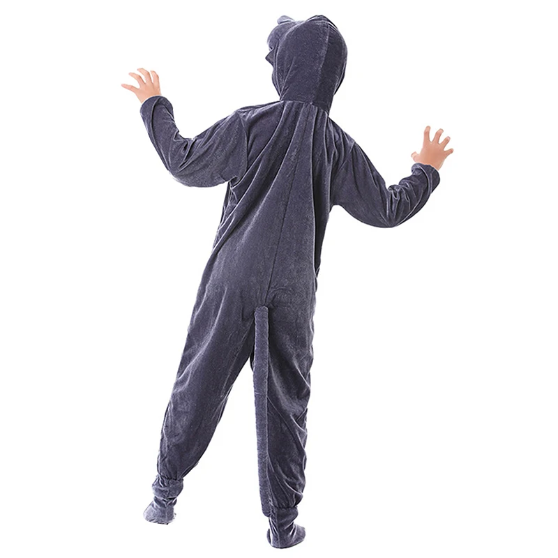 Wolf Costume for Adult Kids Funny Werewolf Costume Long Sleeve Animal Jumpsuit Cosplay Outfits