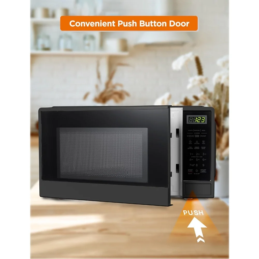 Oven Microwave dengan kabinet hitam, 1.1 kaki kubik Oven Microwave, Desktop Microwave Oven