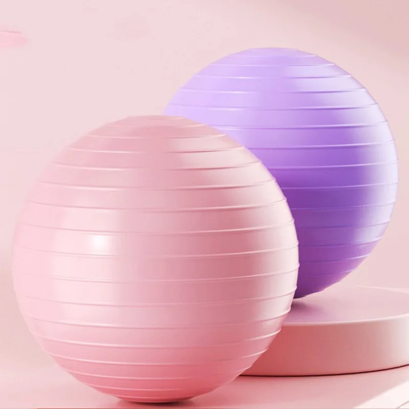 PVC Fitness Balls Yoga Ball Thickened Explosion-proof Exercise Home Gym Pilates Equipment Balance Ball Workout Massage Ball 55cm