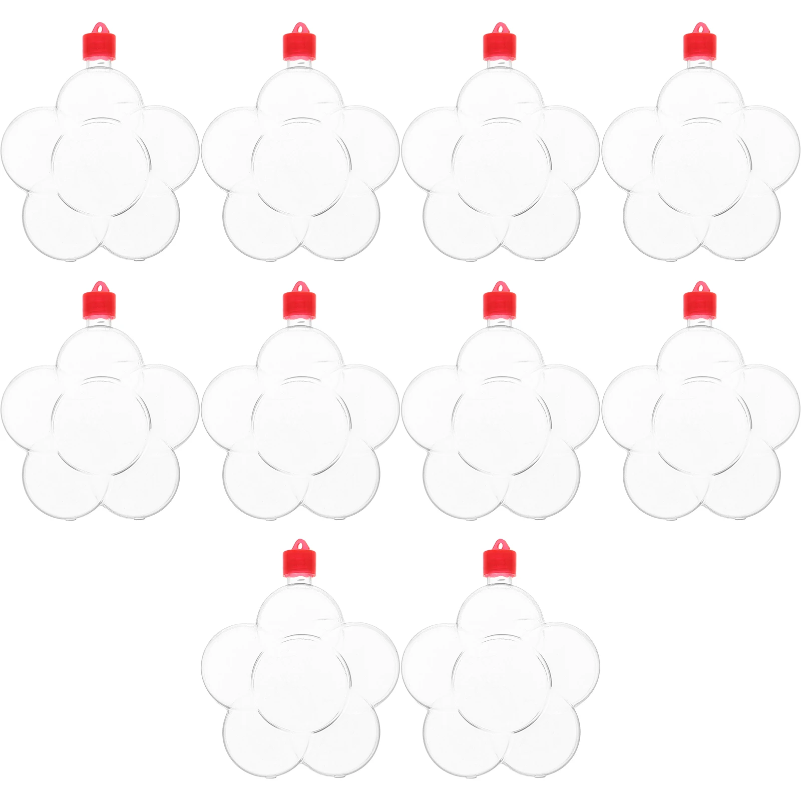 

10Pcs Plastic Sand Art Bottles Flower Shape Colored Containers DIY Craft Bottles Party Supplies Kids Creativity