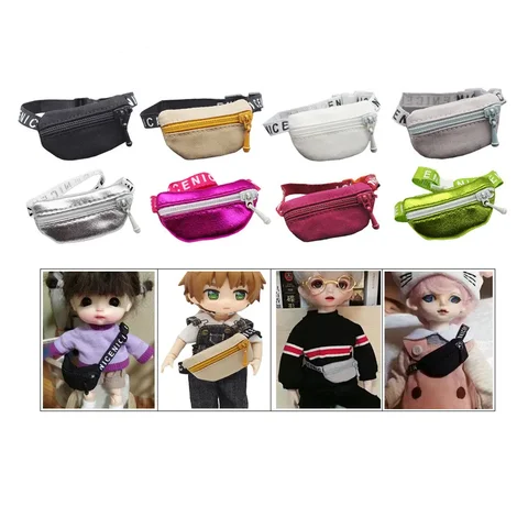 Сумка через плечо Labubu 17 см/15 см, симпатичная, 1/6 1/8 1/12 BJD, куклы, сделай сам, поясные сумки V1 V2, аксессуары для кукол Labubu Idol, подарочная сумка на пояс сумка для куклы Блайз отзывы - №4