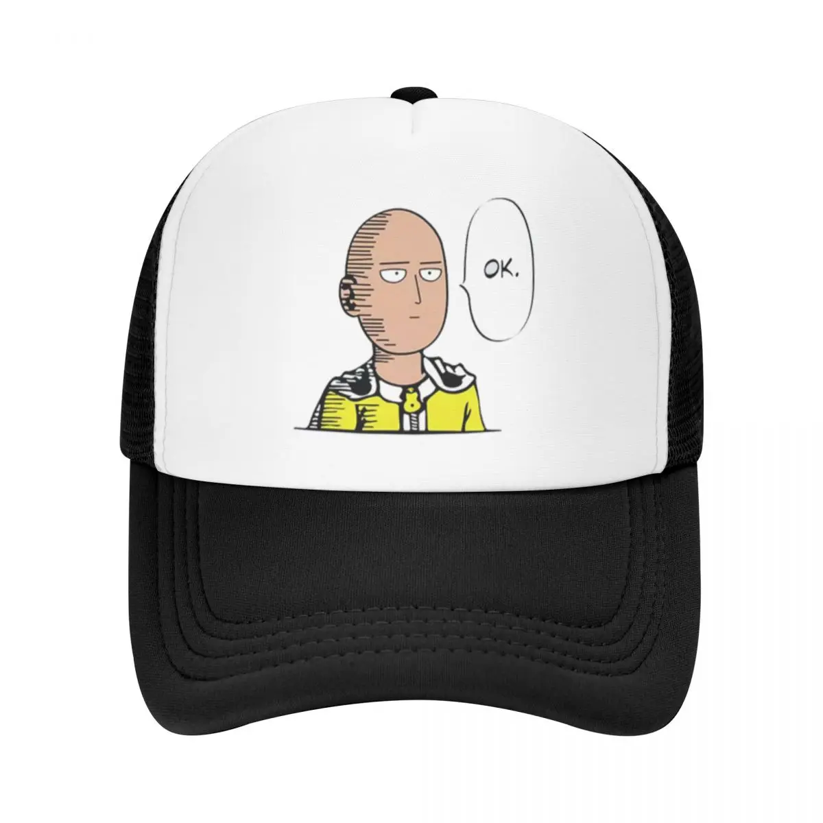 OK ONE PUNCH-MAN Custom Mesh Baseball Caps Women Men High-end Female Beach Golf Hat Hip Hop Trucker Cap