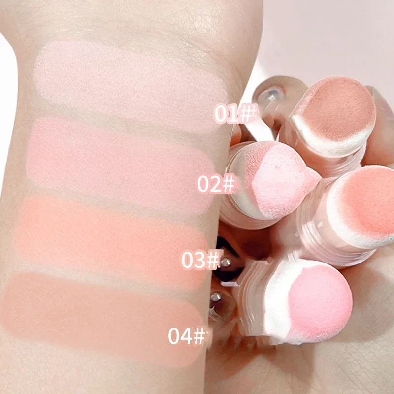 Dual Head Blush Stick Soft Brightening Face Contour Shadow Blush Powder พีชสีชมพูแก้มสีแต่งหน้าเกาหลีแต่งหน้า