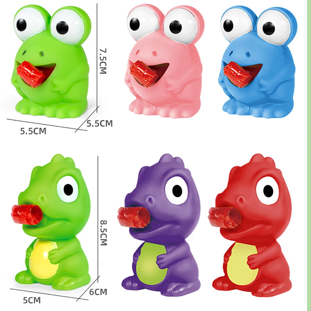 Children Creative Decompression Fidget Toys Pinch Frog Dinosaur Sticking Tongue Out Relieve Stress Toy Christmas Gifts For Kids