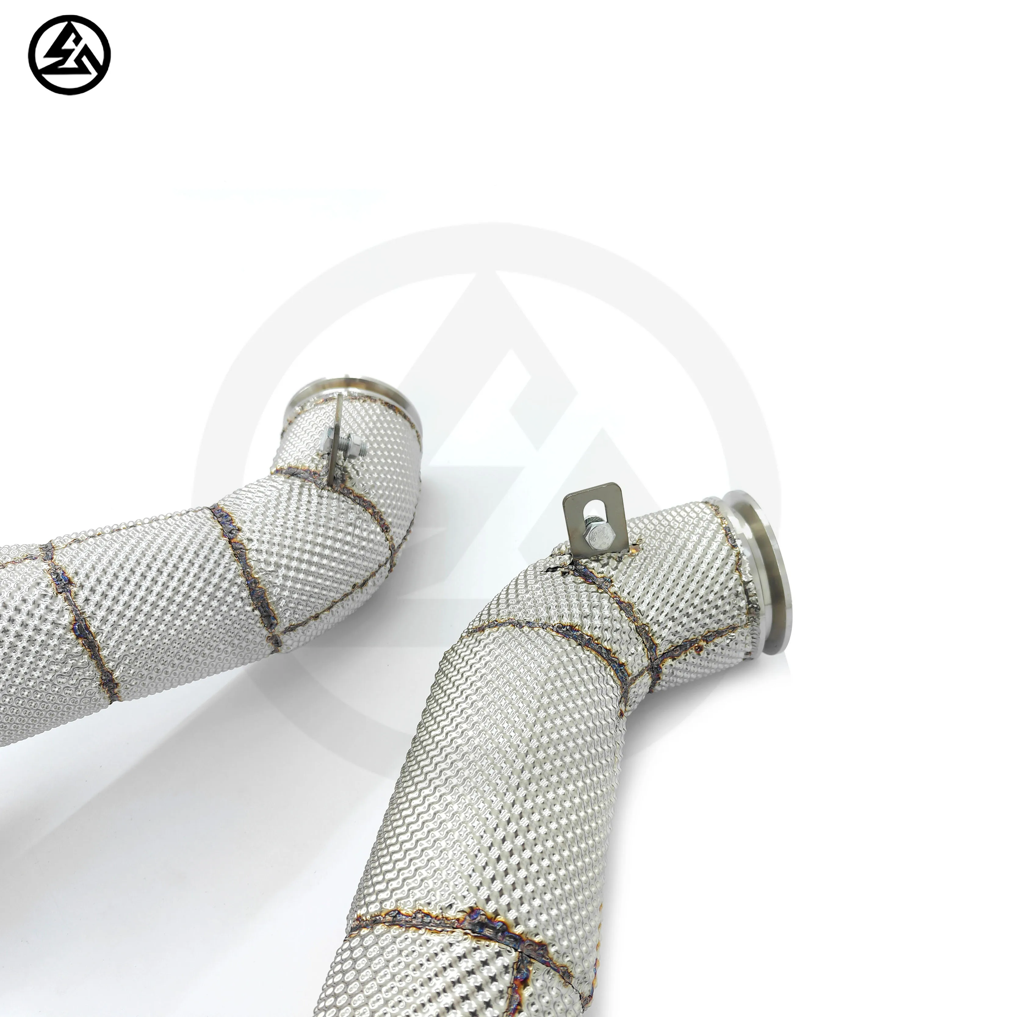 أنابيب سفلية من الفولاذ المقاوم للصدأ للسباق الرياضية لـ Mclaren GT 4.0TT 2018-2023 V8 ماسورة عادم مع أعواد حرارية