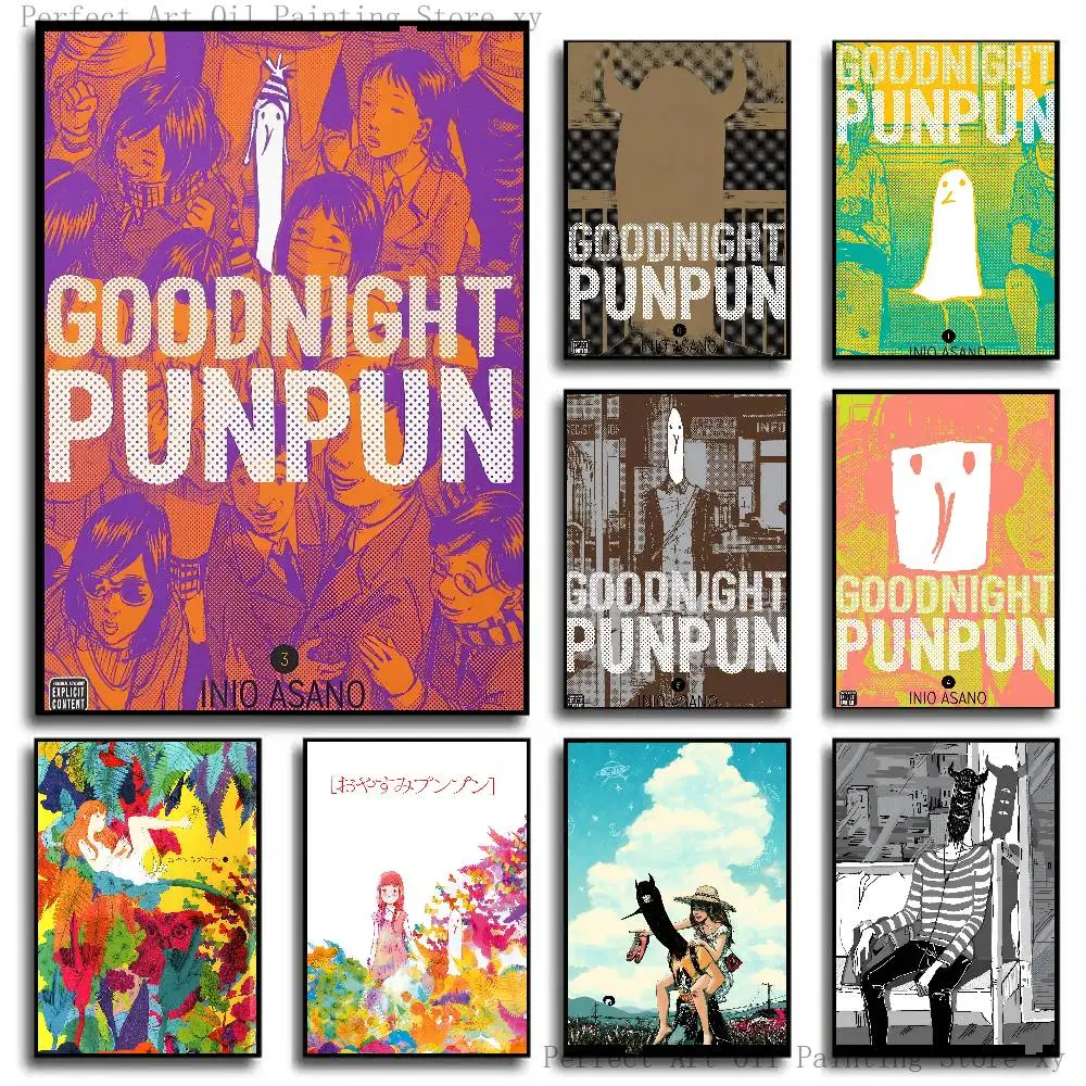 Anime Goodnight Punpun Poster Self-adhesive Art Room Entrance Restaurant Wall Decor Art Painting