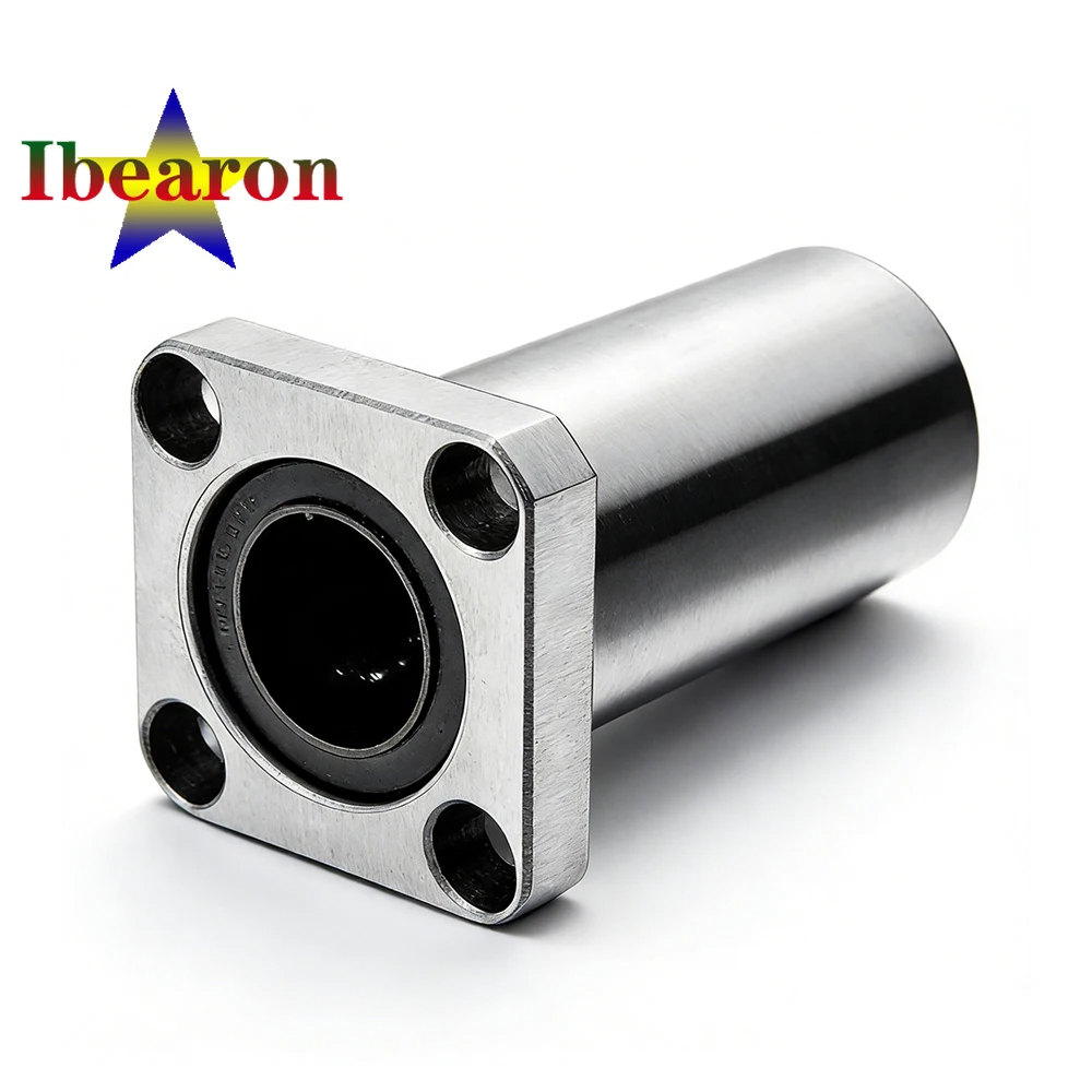 

1PCS LMK6LUU LMK8LUU LMK10LUU Double-Wide Type Square Flanged Linear Motion Ball Bearing Seals On Both Side Resin Retainer