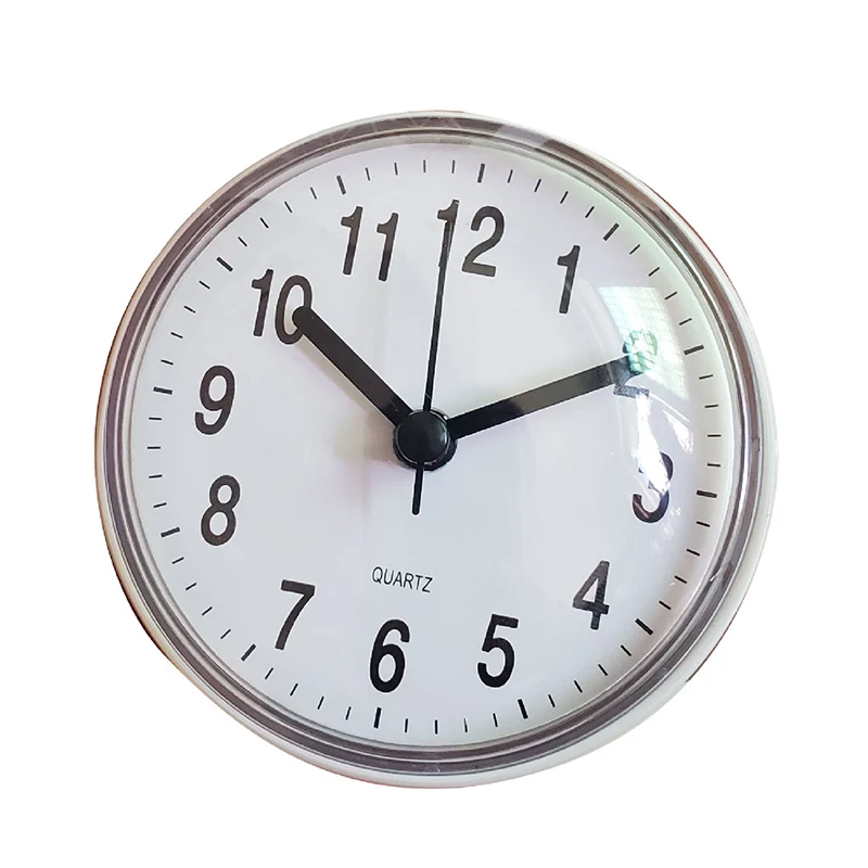 Mini Wall Clock Sucker Bathroom Waterproof Clocks Kitchen Silent Small Modern Watches Wall Mirror Stickers Fridge Magnet Clock