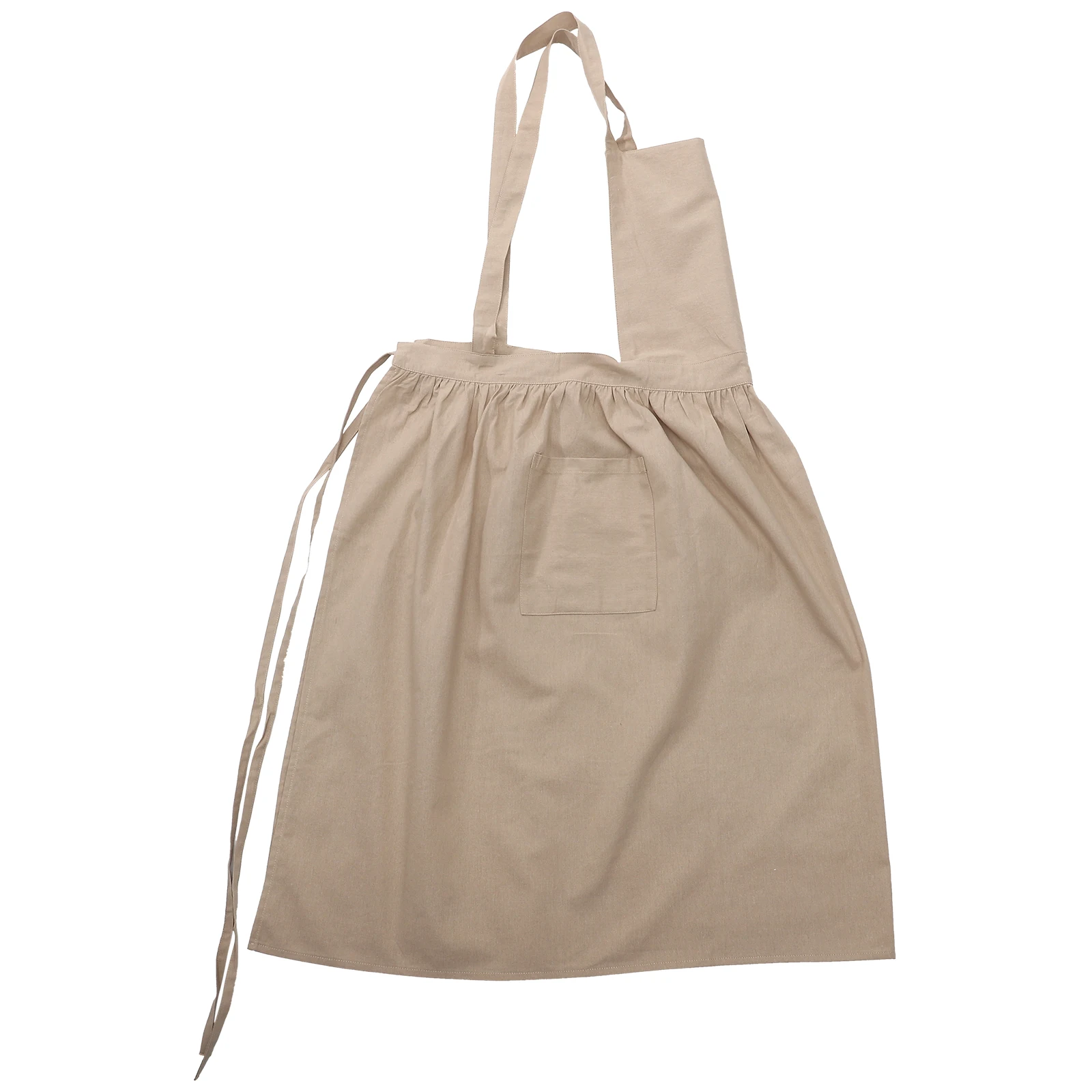 

Cotton Linen Apron Oil Proof Kitchen Cooking Supply Women Vest Pockets Gardening Baking Cafe Shop Professional Home Use