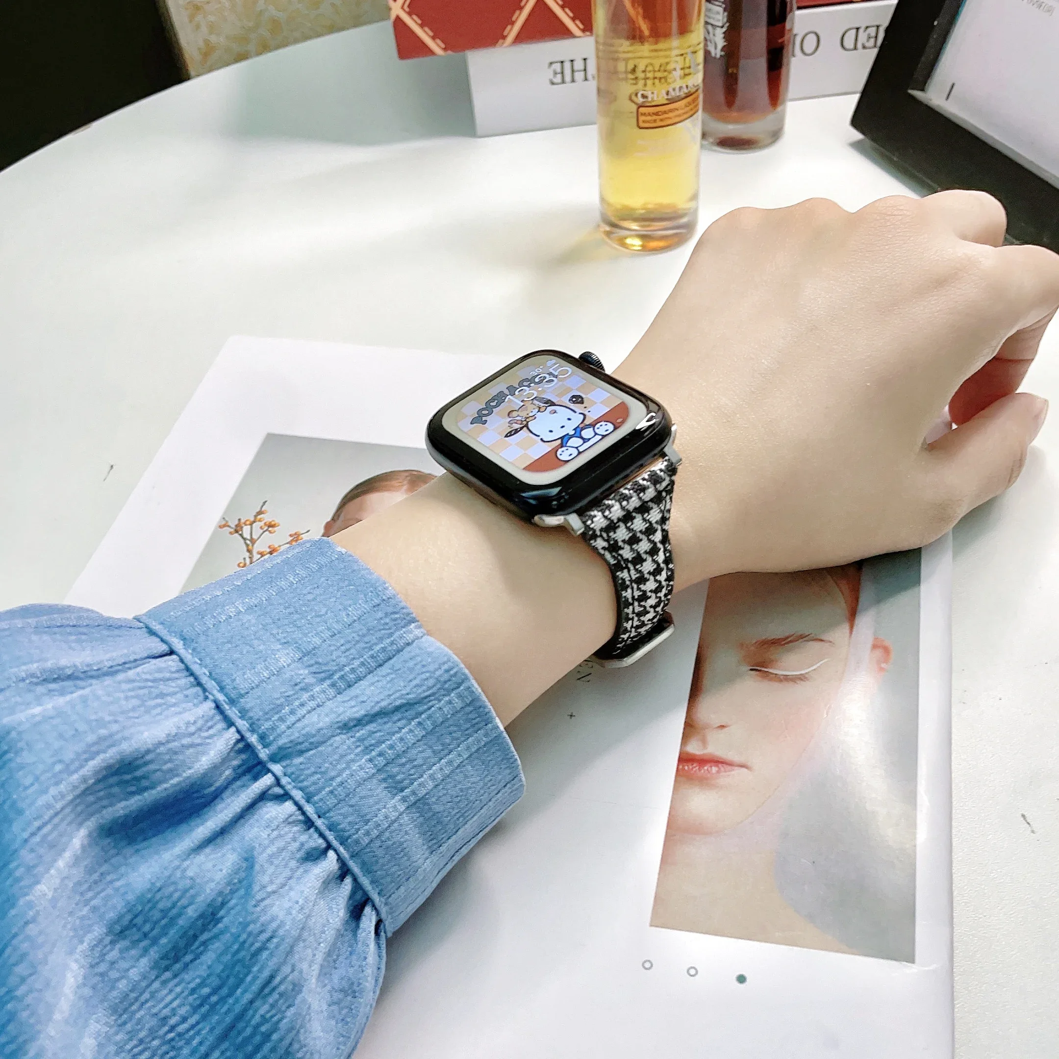 Slim Leather Strap for Apple Watch Band 44mm 40mm 41mm 42mm 38mm 49mm 44 Mm Bracelet Apple Watch 8 45mm Bands Ultra 7 Se 3 4 6