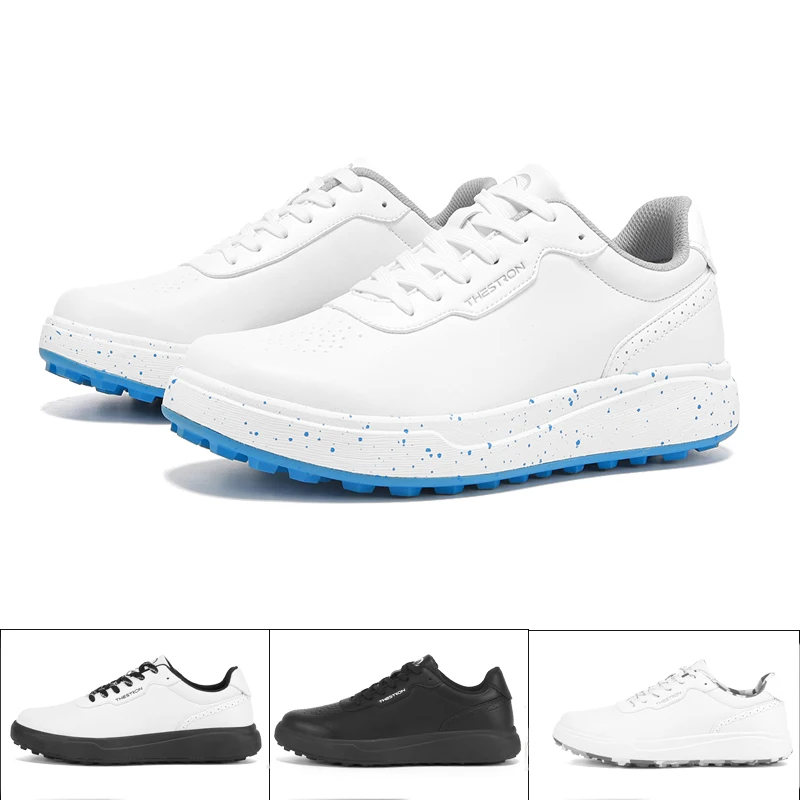 

Роскошные мужские профессиональные туфли для гольфа, дышащие удобные уличные спортивные тренировочные кроссовки без шипов для гольфа, нескользящая прогулочная обувь