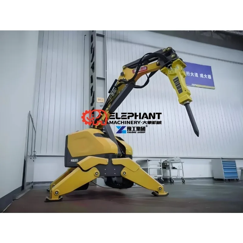 Demolition Robot Crawler Digger 2.2Ton Capacity 22KW Rated Power Remote Control Excavator for Site Breaking
