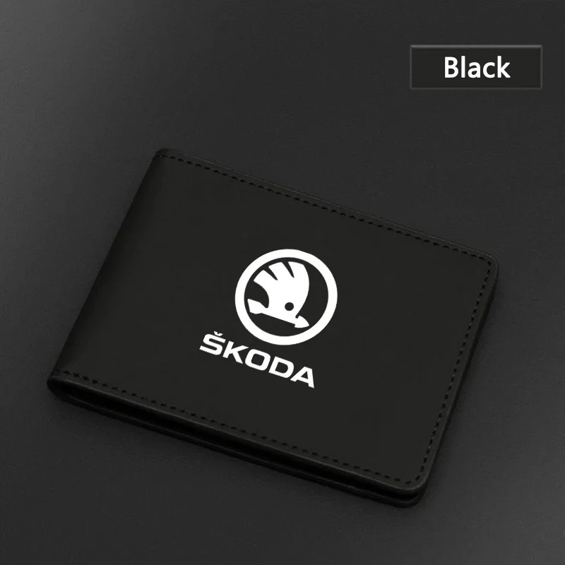 For Skoda Octavia Rapid Kodiaq Karoq Fabia Kamiq Superb Derivative Yeti Ultra-thin Car Driver License Cover Credit Card Holder