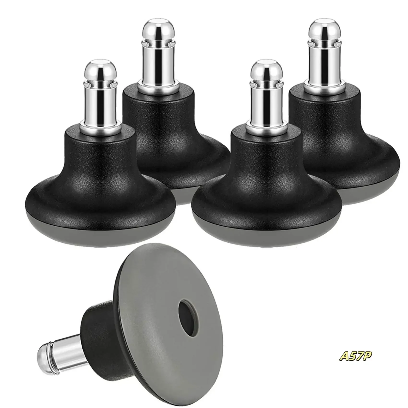10Pcs Bell Glides Replacement Office Chair Wheels Stopper Office Chair Swivel Caster Wheels, 2 Inch Stool Bell Glides