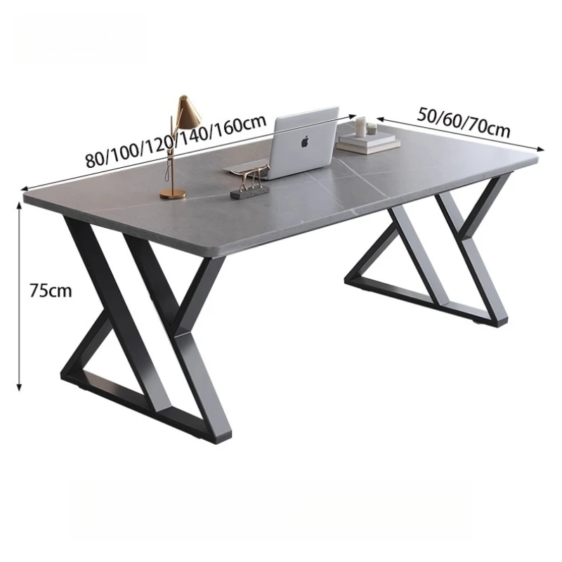 مكتب كمبيوتر حديث من ألواح الروك بتصميم بسيط ومكتب ألعاب داخلي أنيق وأثاث كمبيوتر فاخر من منتصف القرن #6