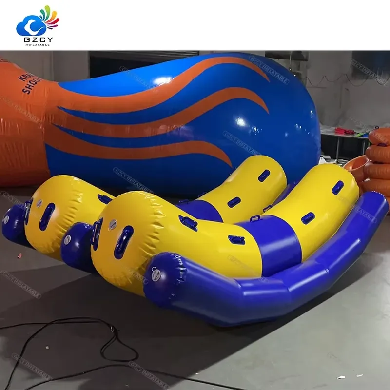 PVC Thick Material Colorful Inflatable Toys / Inflatable Floating Seesaw for Kids Water Game