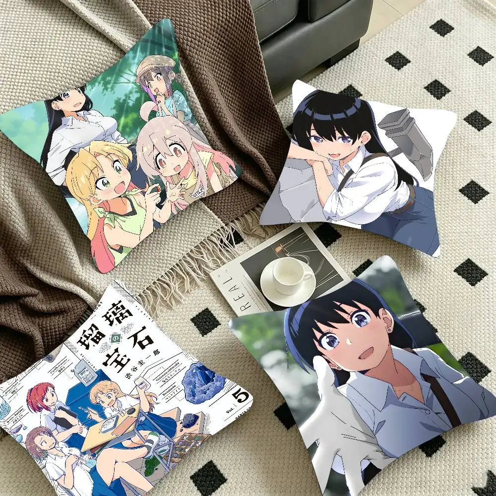 Anime R-Ruri Rocks Pillow Case Fashion Square Pillowcase Bedroom Sofa Room Ins Decoration Leisure