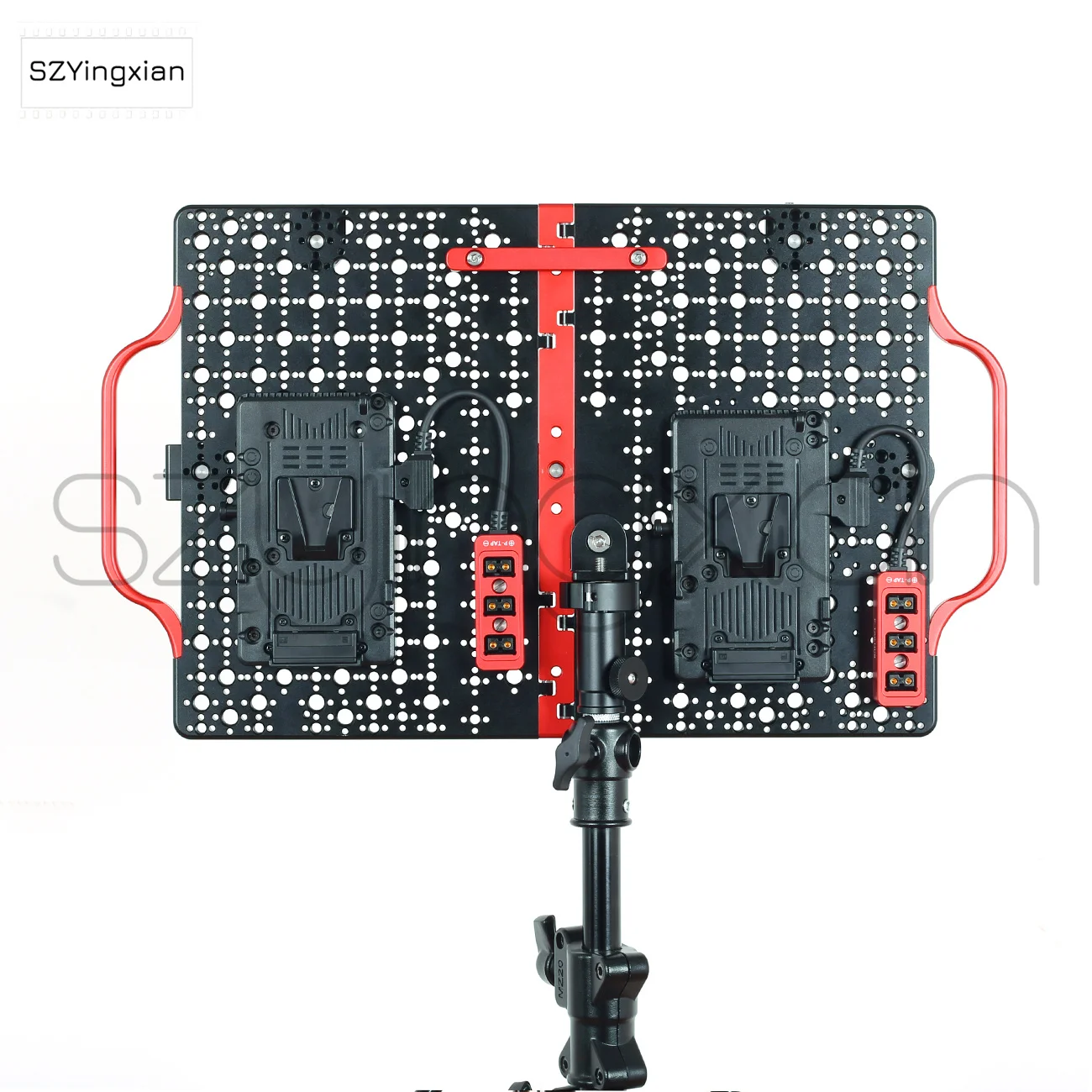 Hanging Picture Transmission Monitor Support Panel, Dual V-Mount Battery Power Board DTAP Distributor Magic Leg Support Plane