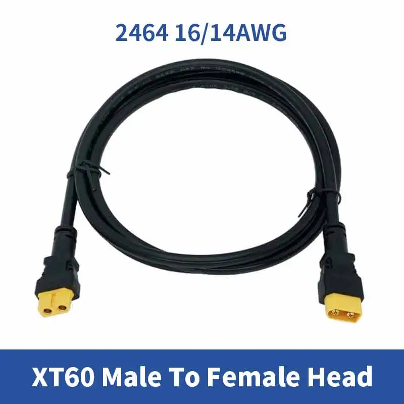 20A 14/16AWG Solar Extension Cable 10A XT60 Male to Female Head Outdoor Mobile Power Extender Energy Storage Connection Wire