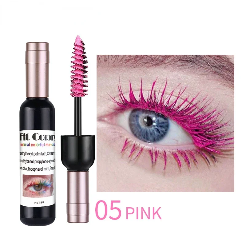 Wine Bottle 4D Silk Fiber Eyelash Mascara Waterproof Fast Dry Eyelashes Curls Extension Makeup Eyelashes Waterproof Blue Ink