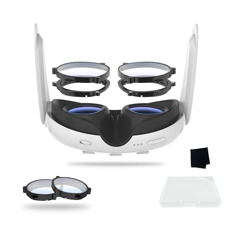 B68C 2 Piece VR Lens Frame Plastic Quick Disassemble VR Accessories For Meta Lenses Magnetic Eyeglass Frame