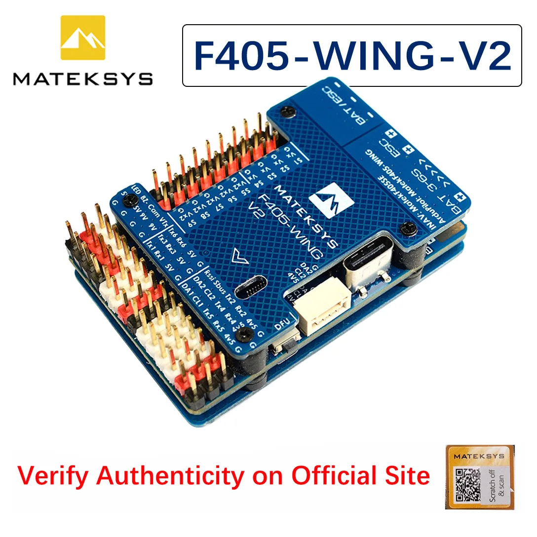 Matek MATEKSYS F405 WING V2 STM32F405RGT6 Flight Controller Built-in ICM42688P OSD SD Slot For ArduPilot / INAV Rc Toy Airplane