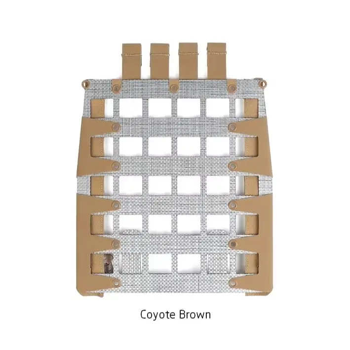 

PEW TACTICAL Tactical Back Panel for Ferro FCPC V5 MOLLE Zipper T-Plate 8 Layer Expansion Pack Military Vest Coyote Brown Zipper