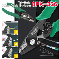 Pro 8PK-326 clamp Fiber stripping pliers 8PK-326 Tri-Hole Fiber Optic Stripper 8PK-326 FTTH FIber Wire stripper