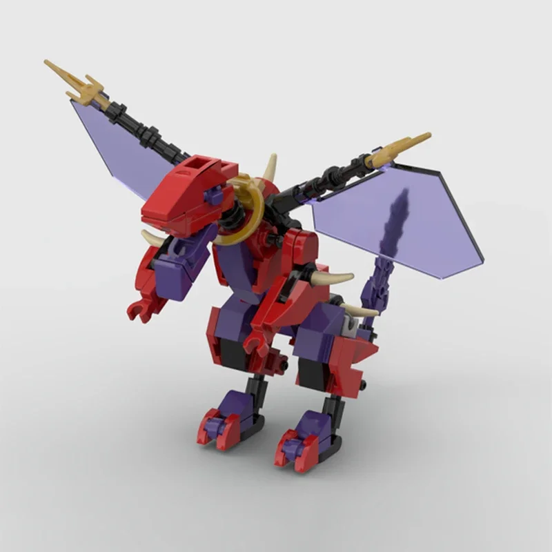 

104 шт. MOC Mini Thunderfang Ninjia строительные блоки распознавание цвета просвещение игрушки лучший подарок на день рождения и Рождество