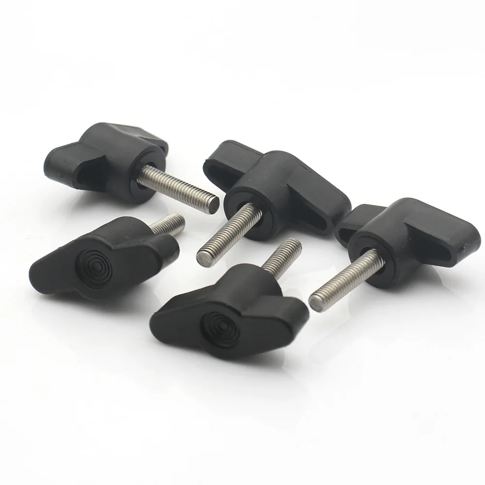 M5 M6 M8 الفولاذ المقاوم للصدأ مقبض اليد المسمار فتحة مسطحة مقبض البلاستيك رئيس قابل للتعديل T نوع Z نوع الإبهام الترباس