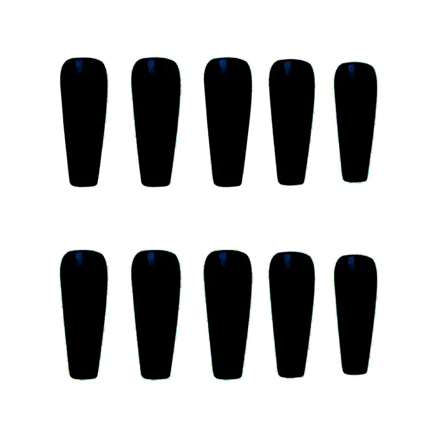 Super Long Ballet Unhas Falsas, Acrílico Brilhante, Acabado Usando Ferramentas, Pressione em Dicas de Unhas, Europa e EUA, 24Pcs por Tira