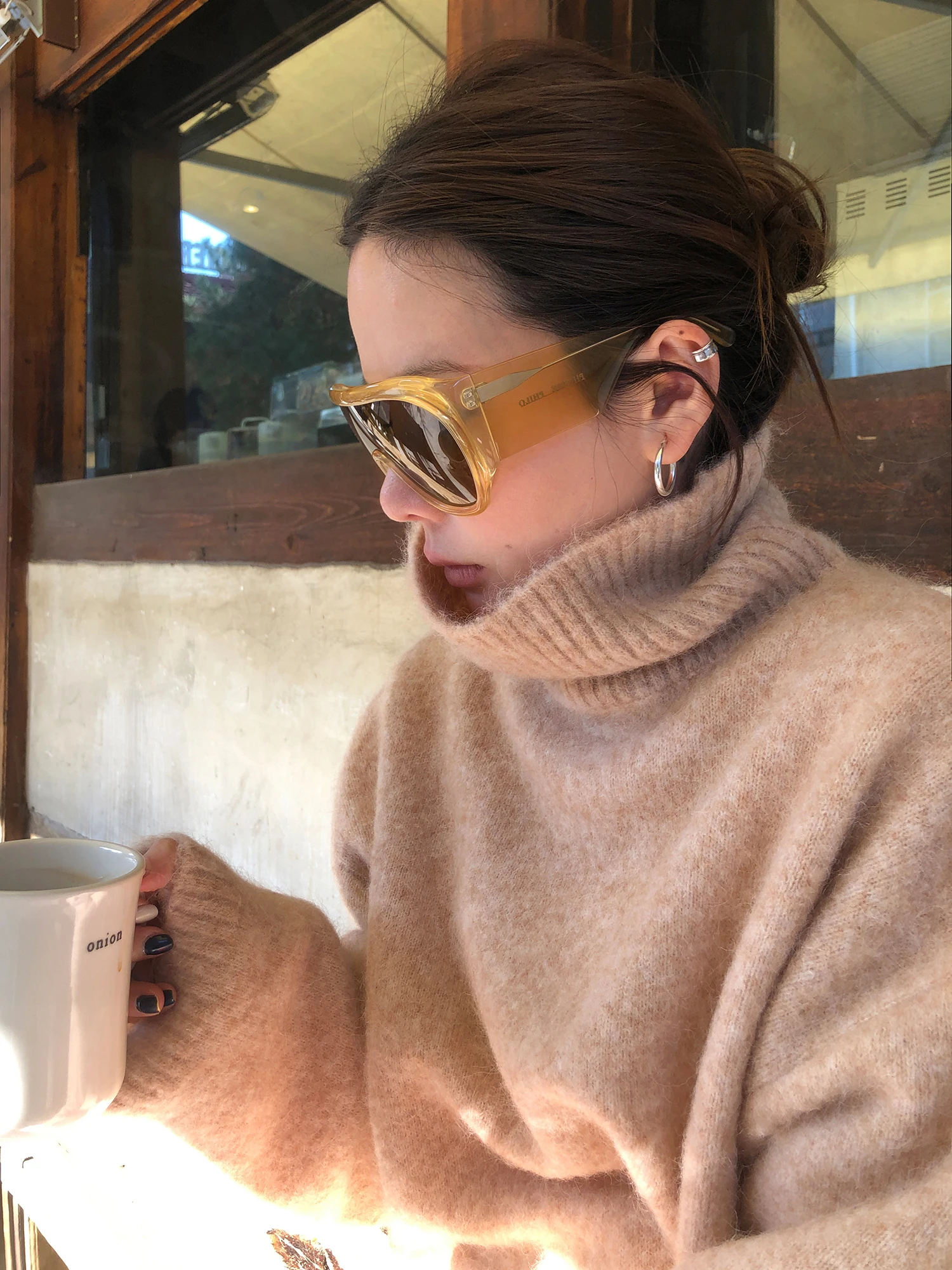 

WXLSTUDIO High Ne Mixed Fiber Alpaca Wool Sweater 40% Alpaca 40% Wool 6% Nylon 4% Spandex Winter Women's Faion Commute S...