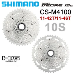 Shimano Deore M4100 10 Speed Bike Cassette CS-M4100 10S 10V  MTB Mountain Bicycle Freewheel 11-42T 11-46T