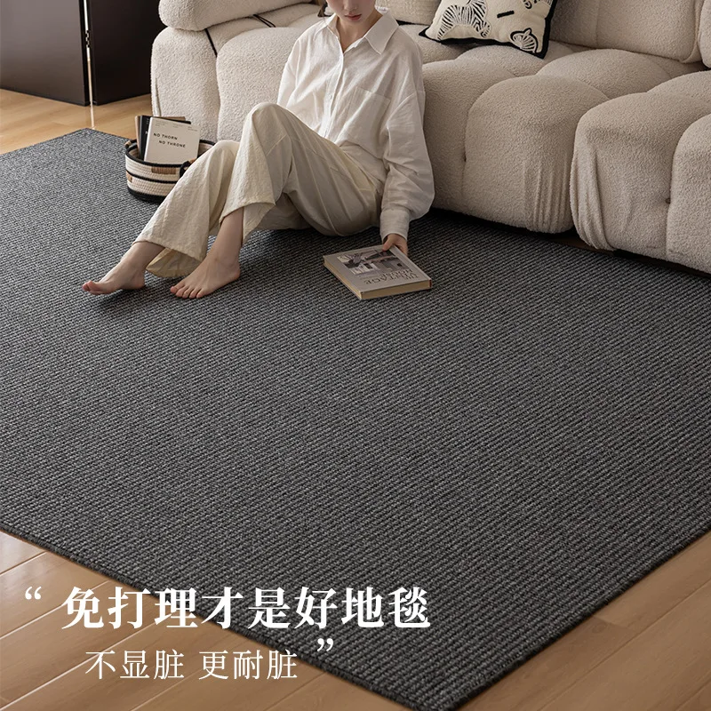 

Черный ковер, грязеотталкивающий и легко устанавливаемый в уходе, имитация сизаля спальни, гостиной, современной простоты, продвинутый смысл.