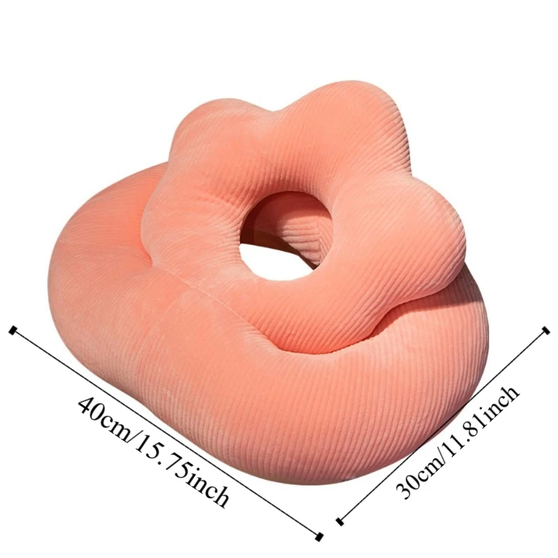 Almohada para siesta de oficina con flores de doble cara, almohada de oso de seda súper suave y hielo, juguete de peluche, almohada para siesta Sunmer para sujetar las manos