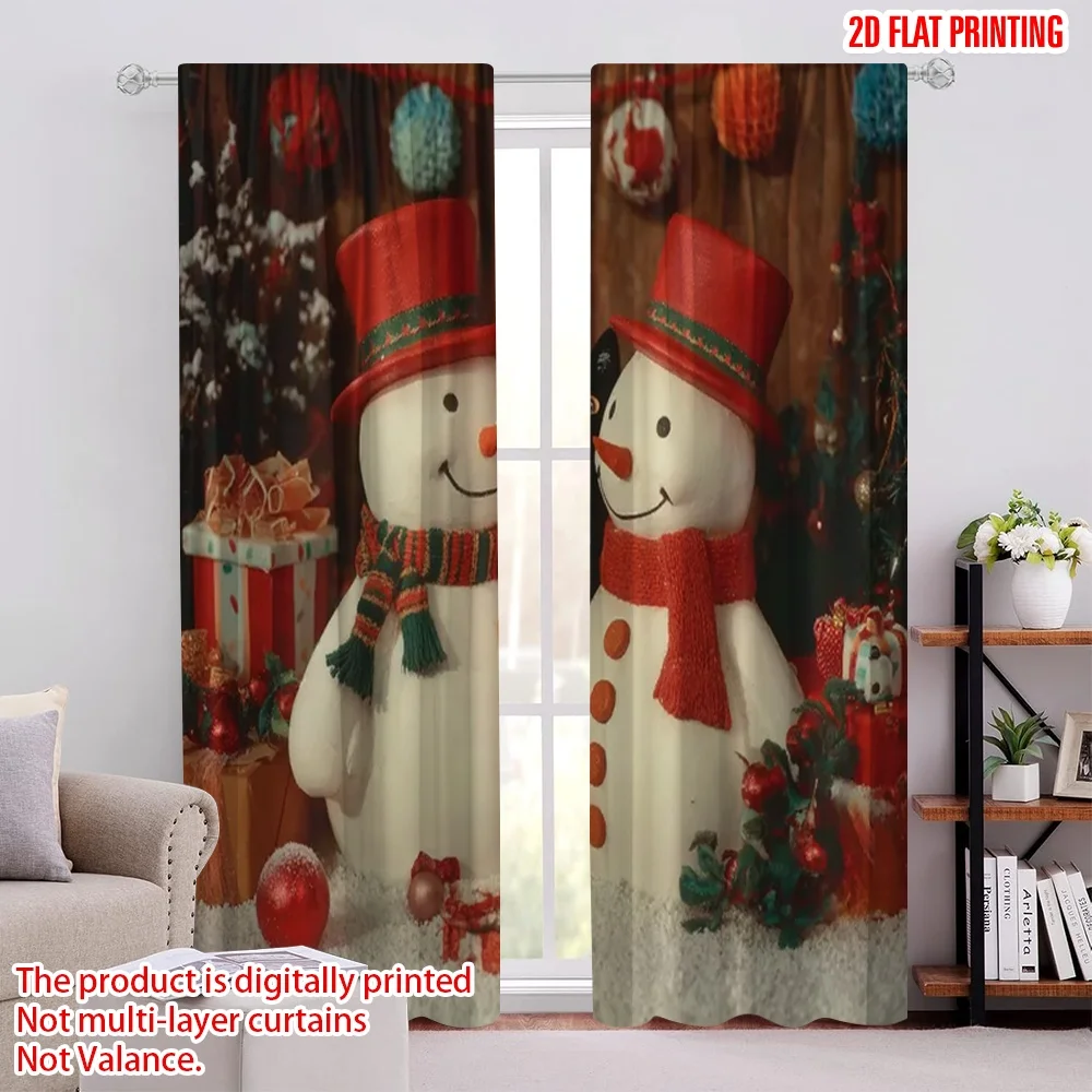 2pcs 2D flat printing Saint Patrick Popular Drapes Country Snowman Black Cat Fabric Without Electricity Family Party Use for All