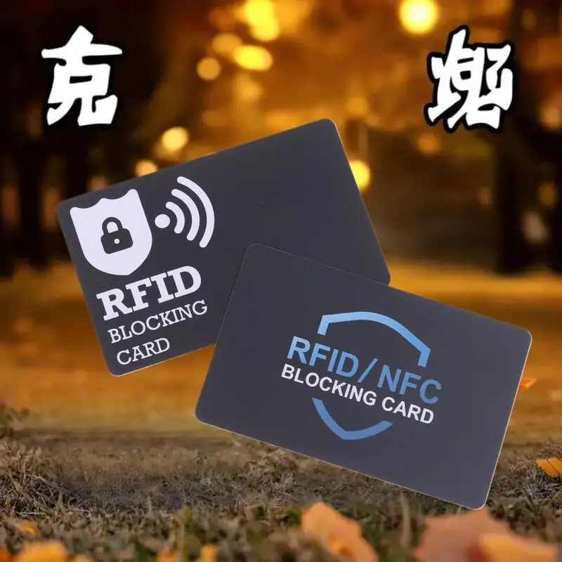 1/5 قطعة حافظة بطاقة حجب NFC/RFID: واقي مضاد للقشط لبطاقات الخصم/الائتمان وأمن الهوية