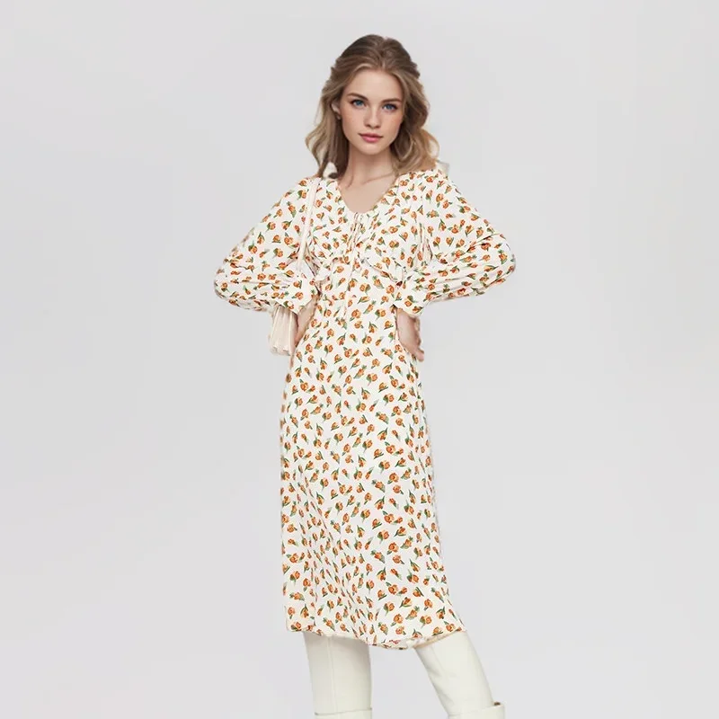 Semir Dress Women Design 2024 Spring Summer New Style Flower Soft Dresses Pure Sexy Style for Women